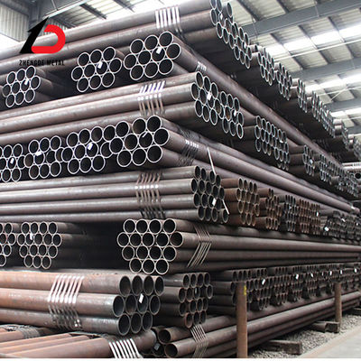 Fábrica Directo JIS Padrão En 10219 S235jr S355gh Tubo de aço leve sem costura Tubo de aço preto 6m 12m Tubo sem costura de aço carbono Preço