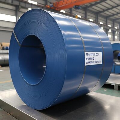 610mm Inner Diameter PPGI Steel Coil with Corrosion Resistance and Custom Length Options