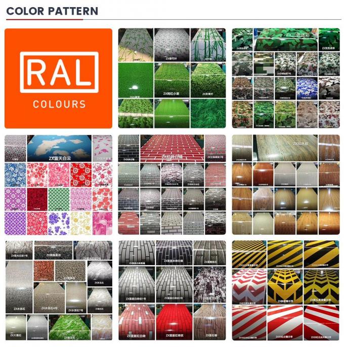 RoHS PPGI bobina de aço pré-pintada com revestimento de cores folha de bobina largura 3000mm 6