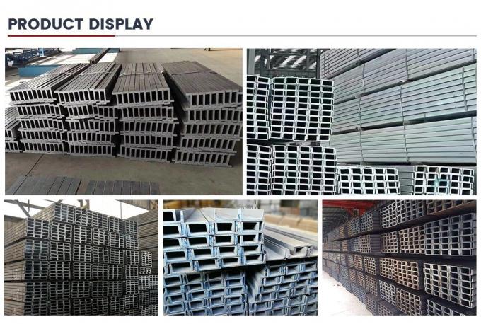 Perfis suaves Gi Galvanizado En S235jr S275jr S355jr A36 Ss400 Purlin Estrutural C U Canal de aço a baixo carbono 7