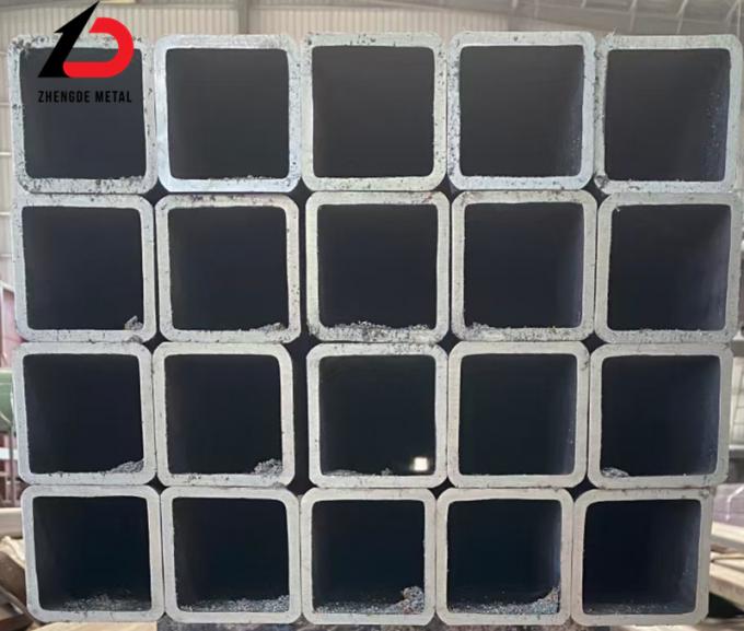 Tubos sem costura de aço carbono 50*100mm 5mm espessura preto Tubos quadrados de aço leve sem costura com corte processo Forma de seção quadrada comprimento personalizado 5