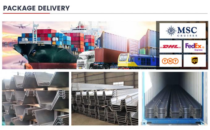 Fácil de soldar pilas de chapas de aço entrelaçadas Sy295 Sy390 12m Larsen Profil estrutural 10